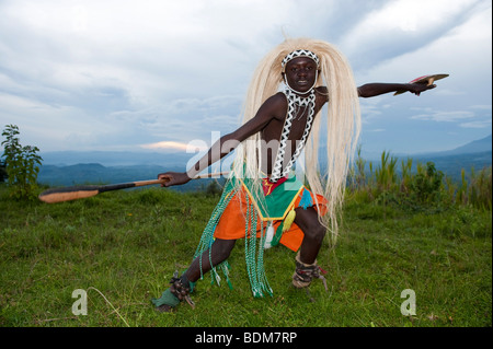 Intore tanzen, Ruanda Stockfoto