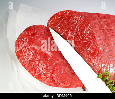 Ungekocht Oberschale vom Rind Stockfoto