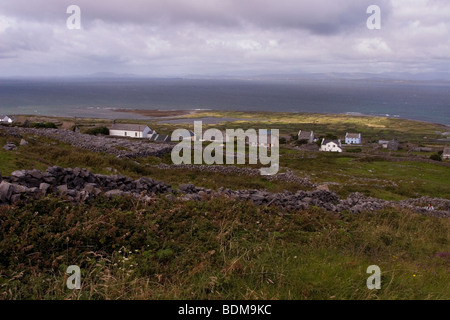 Inis Mor Insellandschaft aus betrachtet, in der Nähe von Dun Arann Leuchtturm, Inis Mor (Inismore) Insel, Aran-Inseln, County Galway, Irland Stockfoto