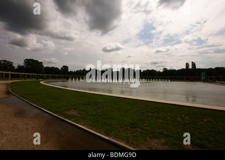 Multimedia-Brunnen in Wroclaw, Polen Stockfoto