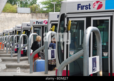 Bad Busbahnhof im Stadtzentrum von Somerset UK Stockfoto