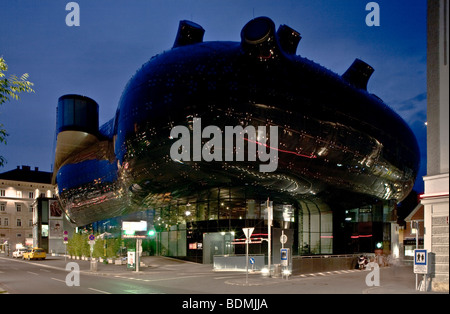 Graz, Kunsthaus, Blick von Norden Stockfoto