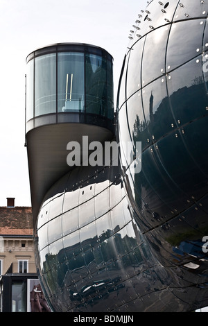 Graz, Kunsthaus, Detail Dachzone Stockfoto