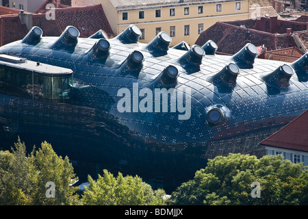 Graz, Kunsthaus, Dachzone Stockfoto