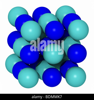 3D Computermodell Grafiken das kristalline Gitter aus Salz, Natriumchlorid Stockfoto