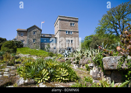 Haus in Tresco Klostergarten Isles of Scilly Cornwall England GB Stockfoto