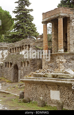 Ausgrabungen der Antiken Stadt Pompeji, Stockfoto