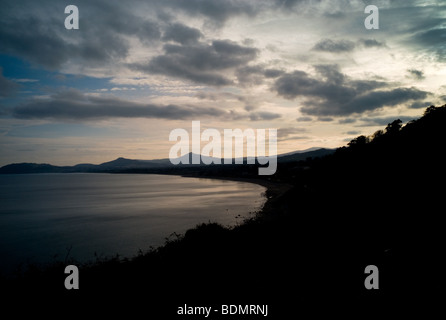 Februar 2009 Killiney Bay bei Sonnenuntergang. Stockfoto