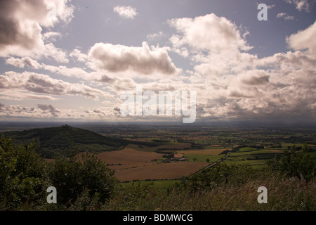 Blick vom Sutton Bank, über die Landschaft, North Yorkshire, England, UK Stockfoto