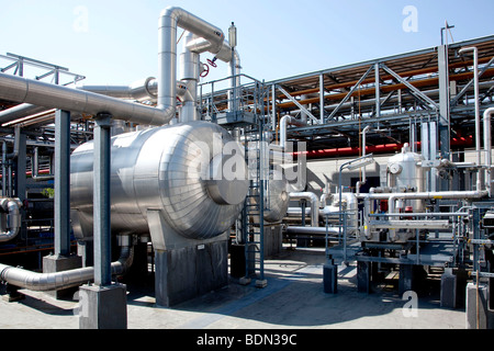 Empfänger-Tank auf dem Gelände des Pharmaunternehmens Boehringer Ingelheim GmbH, Ingelheim, Rheinland-Pfalz, Deutschland Stockfoto