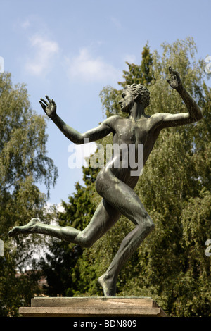 Art-Deco-Statue, neue Aula, Tübingen, Baden-Württemberg, Deutschland, Europa Stockfoto