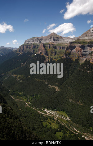 Der Nationalpark Ordesa und Monte Perdido in den Pyrenäen Stockfoto