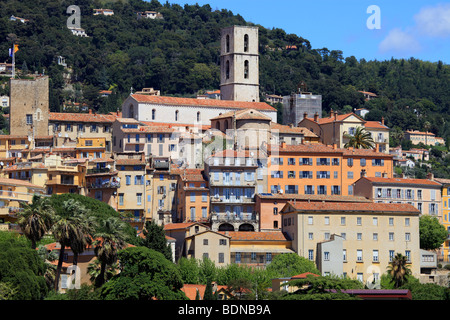 Überblick über die mittelalterliche mediterrane Stadt Grasse Stockfoto