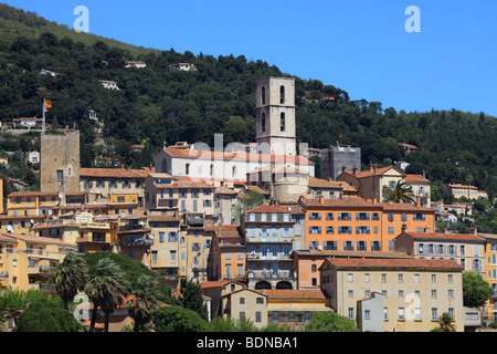 Überblick über die mittelalterliche mediterrane Stadt Grasse Stockfoto