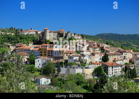 Überblick über das Dorf Callian Stockfoto