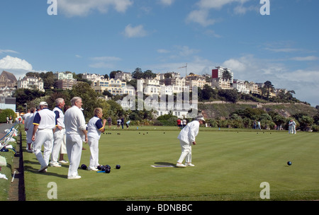 Boccia-Spiel in Torquay, Devon Stockfoto