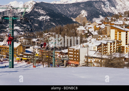 Die Skistation von Valberg Stockfoto