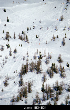 Die Skistation Isola 2000 Stockfoto