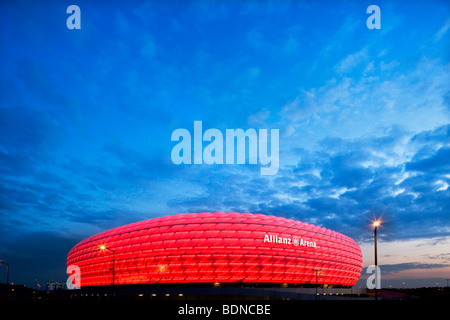 Fußballstadion Allianz Arena in München, Bayern, Deutschland, Europa Stockfoto