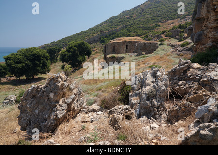 Byzantinische Geist Stadt Anamurium, Anamur Tyrkey Stockfoto