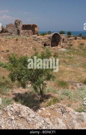 Byzantinische Geist Stadt Anamurium, Anamur Tyrkey Stockfoto