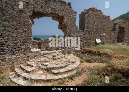 Byzantinische Geist Stadt Anamurium, Anamur Tyrkey Stockfoto