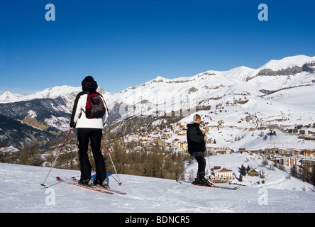 Ski-Station des Greoliere Les Neige Alpes-MAritimes 06 PACA Frankreich Europa Stockfoto