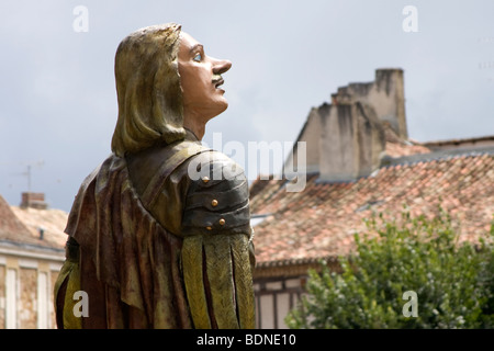 Statue von Cyrano de Bergerac in Bergerac-Frankreich Stockfoto