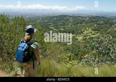 Tourist im Kirstenbosch National Botanical Garden, Kapstadt, Westkap, Südafrika Stockfoto