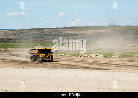 Surface Mine Reklamation bei Eagle Butte Kohlebergwerk in Wyoming Stockfoto