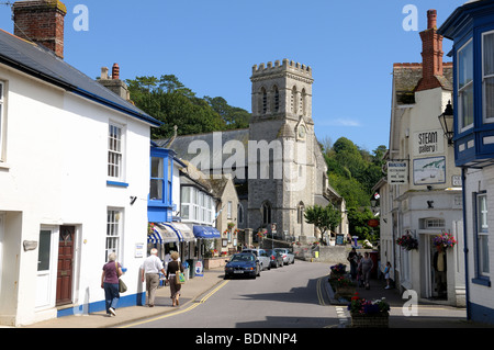 St. Michael Kirche, Vorderstraße, Bier, Devon, England Stockfoto