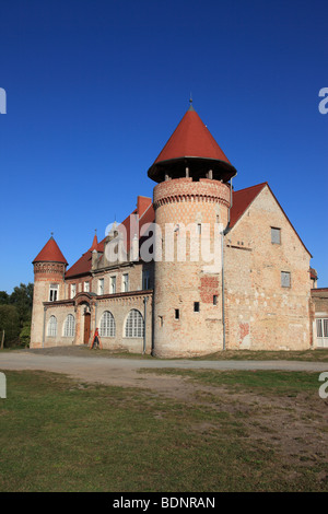 Wasser Schloss Stolpe auf der Insel Usedom, Western Pomerania, Deutschland, Europa. Foto: Willy Matheisl Stockfoto