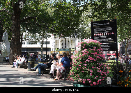 Leicester Square Gardens, London, England, Großbritannien Stockfoto