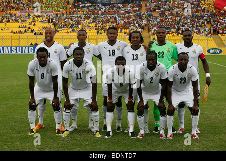Schwarze Sterne Teamfoto. Die Côte d ' Ivoire V Ghana in der 3. Duell der Afrika Cup der Nationen 2008 statt. Bara Yara Stadion. Stockfoto
