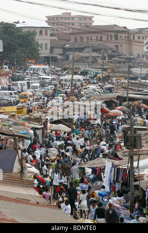 Die sehr quirligen Kumasi Markt zentrale Kumasi. Ghana. West-Afrika. Stockfoto