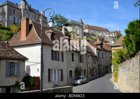 Schöne mittelalterliche Stadt von Angles Sur l' Anglin, Frankreich Stockfoto