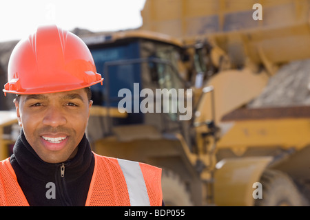 Ingenieur auf einer Baustelle Stockfoto