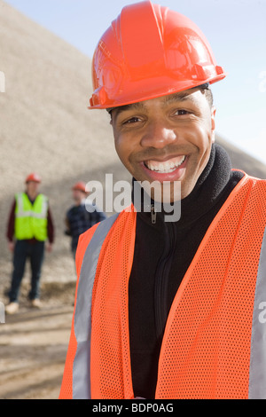 Ingenieur auf einer Baustelle Stockfoto