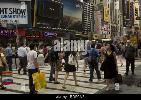 Times Square Gegend in Midtown Manhattan. Stockfoto