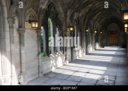 Cornell Universität, Gehweg und Bögen in Lyon Hall Stockfoto