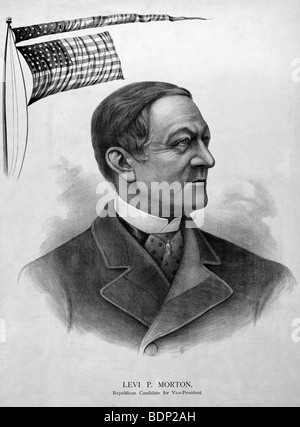 Morton, republikanische Anwärter für Vizepräsident der Vereinigten Staaten im Jahre 1888 Stockfoto