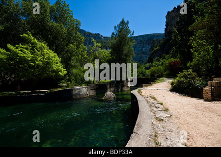 Fontaine-de-Vaucluse, Departement Vaucluse, Provence, Frankreich, Europa Stockfoto