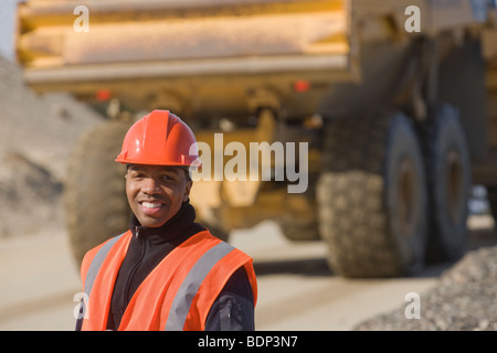 Ingenieur auf einer Baustelle Stockfoto