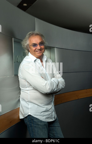 Flavio Briatore, Teamchef, Renault F1 auf das Hauptquartier des Renault F1, Enstone, Oxfordshire Stockfoto