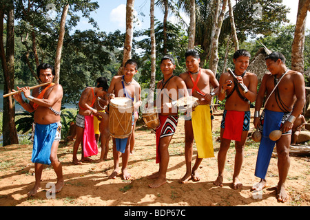 Embera Indianer Dorf, Panama, Mittelamerika Stockfoto