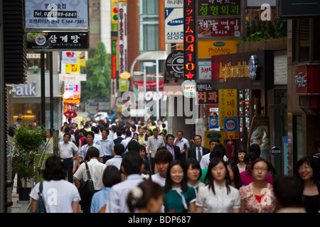 Myeongdong Markt in Seoul Südkorea Stockfoto