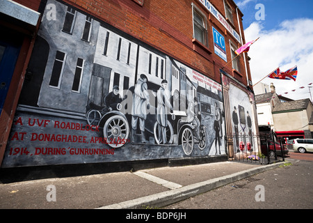 Wandmalereien auf der Shankill Road, Belfast, Nordirland Stockfoto