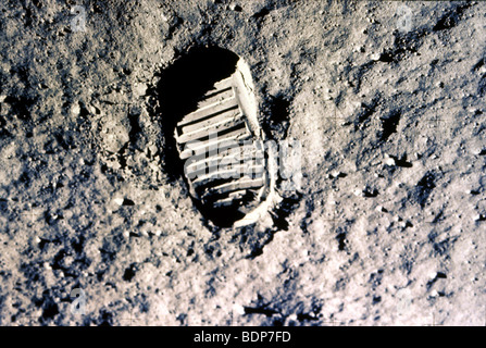 Mond-Fußabdruck hinterlassen die Apollo 2-Mission von Neil Armstrong Stockfoto