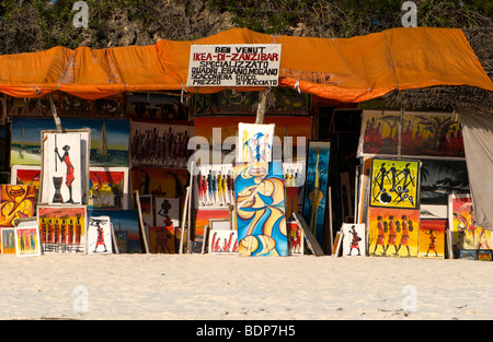 Souvenirladen in Sansibar Stockfoto