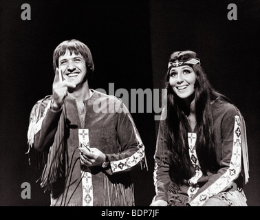 SONNY und CHER - US Pop-Sänger im August 1965 Stockfoto